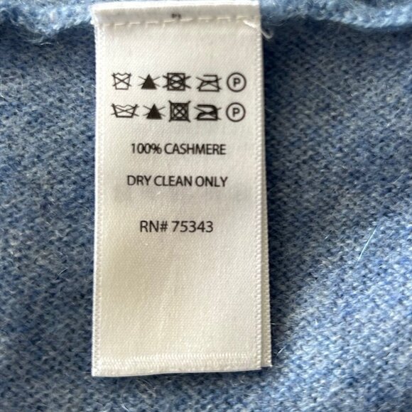 Max Studio Sky Blue Cashmere Sweater Sz M - Picture 6 of 8